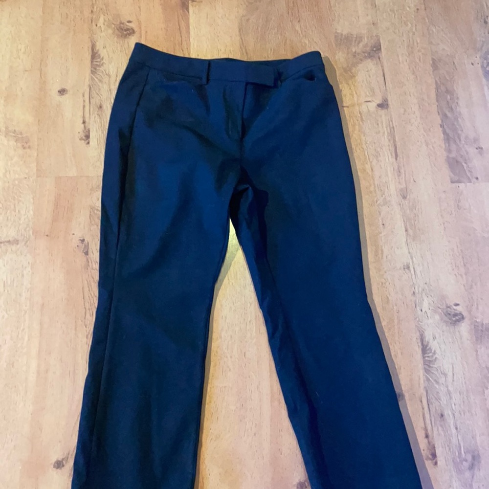 White House black market crop flare black pants